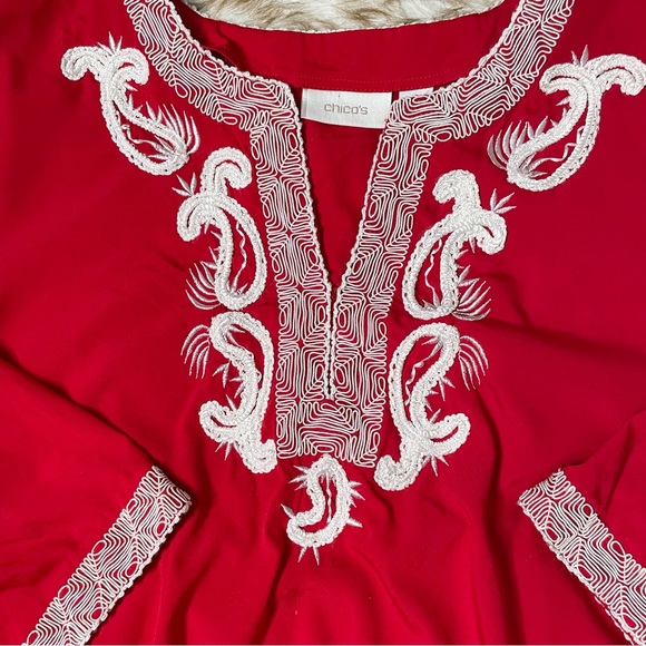 Chicos dropped waist embroidered tunic - Picture 5 of 7